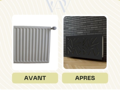 Cachez radiateur et chauffe-eau avec style grâce aux panneaux décoratifs.